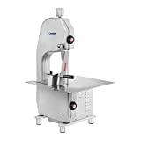 Royal Catering RCBS-1650.1ECO Sierra de cinta eléctrica profesional de acero inoxidable (880 W, espesor de corte 1–180 mm, superficie de trabajo 440 x 460 mm)